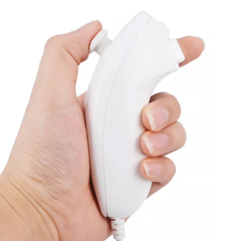 1pcs Left Hand Curved Game Handle Controller Nunchuk for Nintendo Wii Gamepad Nunchuck Game Controller Joystick for Nintend Wii