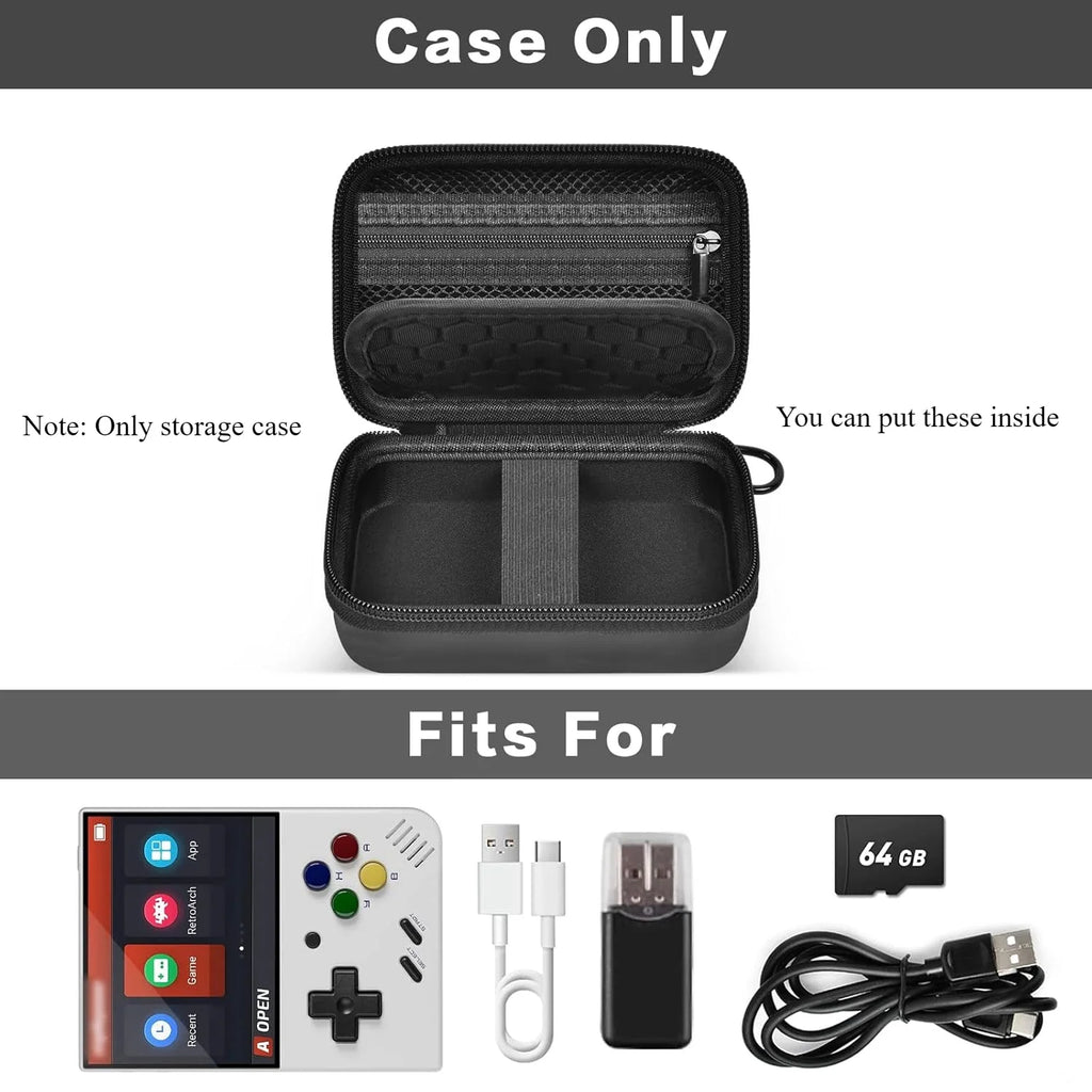 Case Compatible with Miyoo Mini Plus Portable Game Console, Holder for Handheld Game Player and External TF Card 64G Box Only