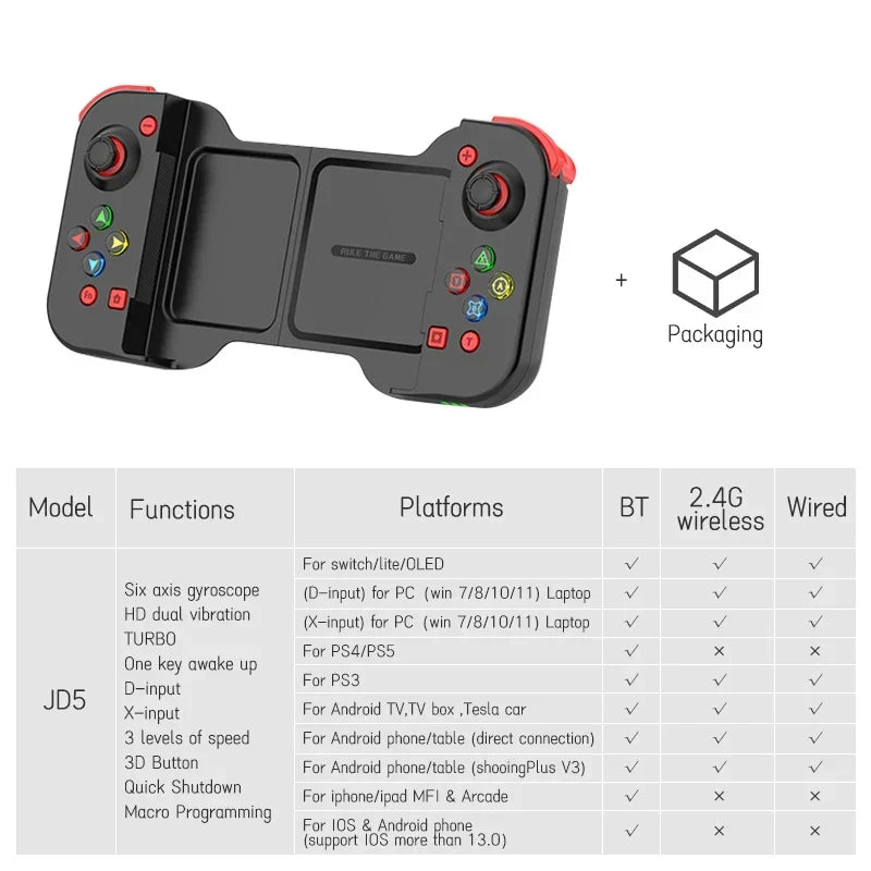 VILCORN Stretchable Mobile Controller D5 D3S for Phone & Switch