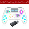 Controller For PS5/PS4/PS3/Steam/PC RGB Wireless Control Joystick Hall Linear Trigger Gamepad Turbo Dual Vibration Game Remote