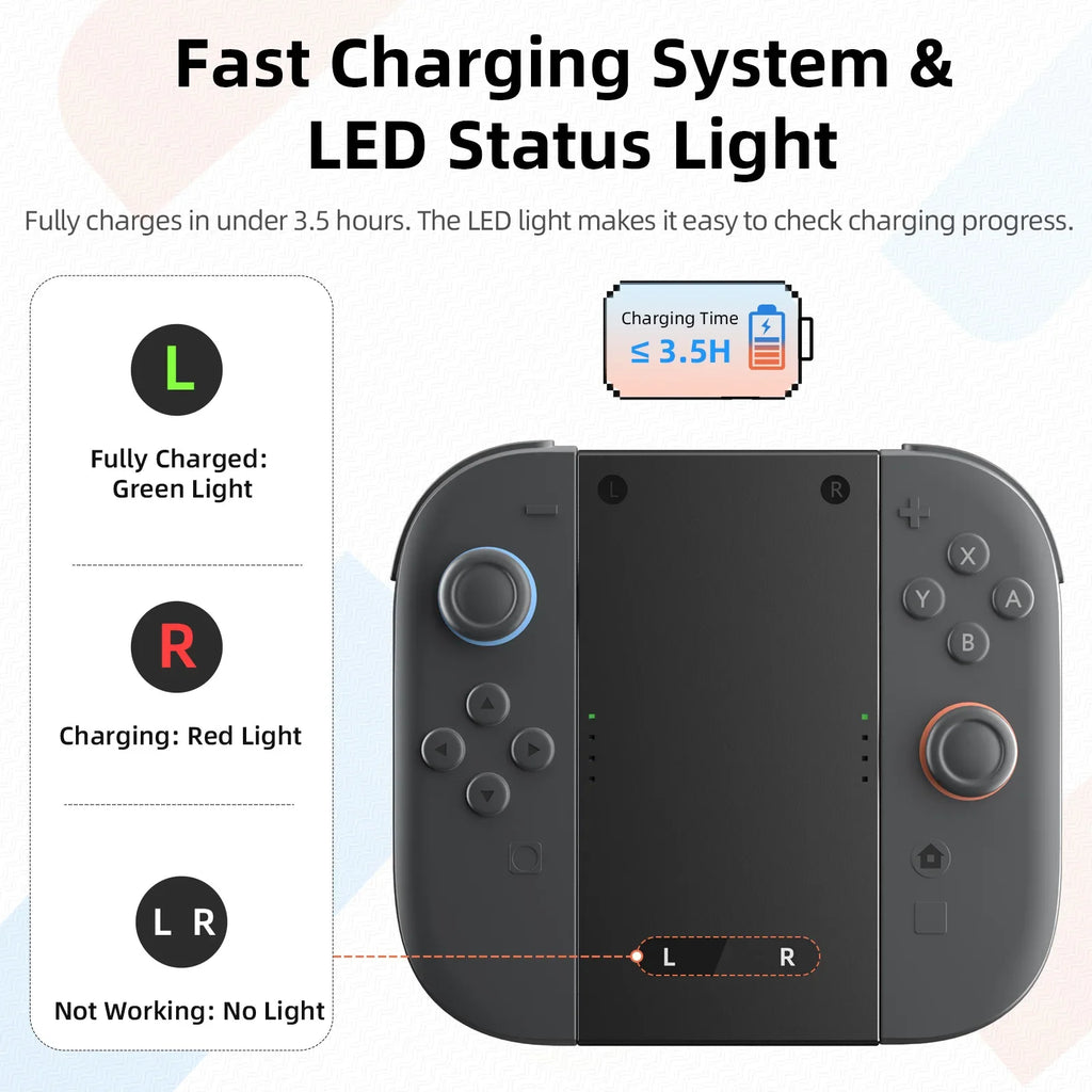 Aolion For Switch 2/1 Joy-con Charging Grip Bracket Handle Gaming Controller Grip Dual Charging Holder For Switch 2 Accessories