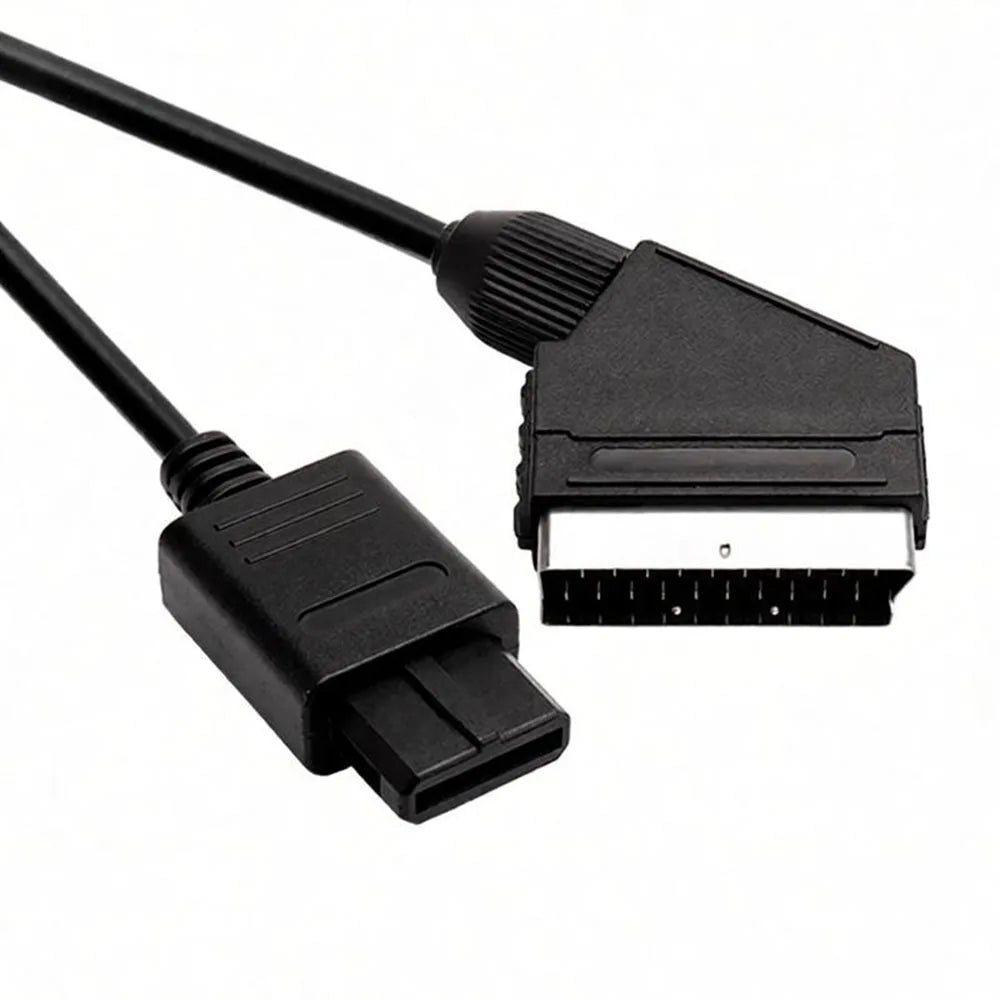 For N64 NGC SFC AV Cord For Nintendo Super Gamicom Gamecube Console Video Cable Extention Line 1.8m RGB Scart Cable