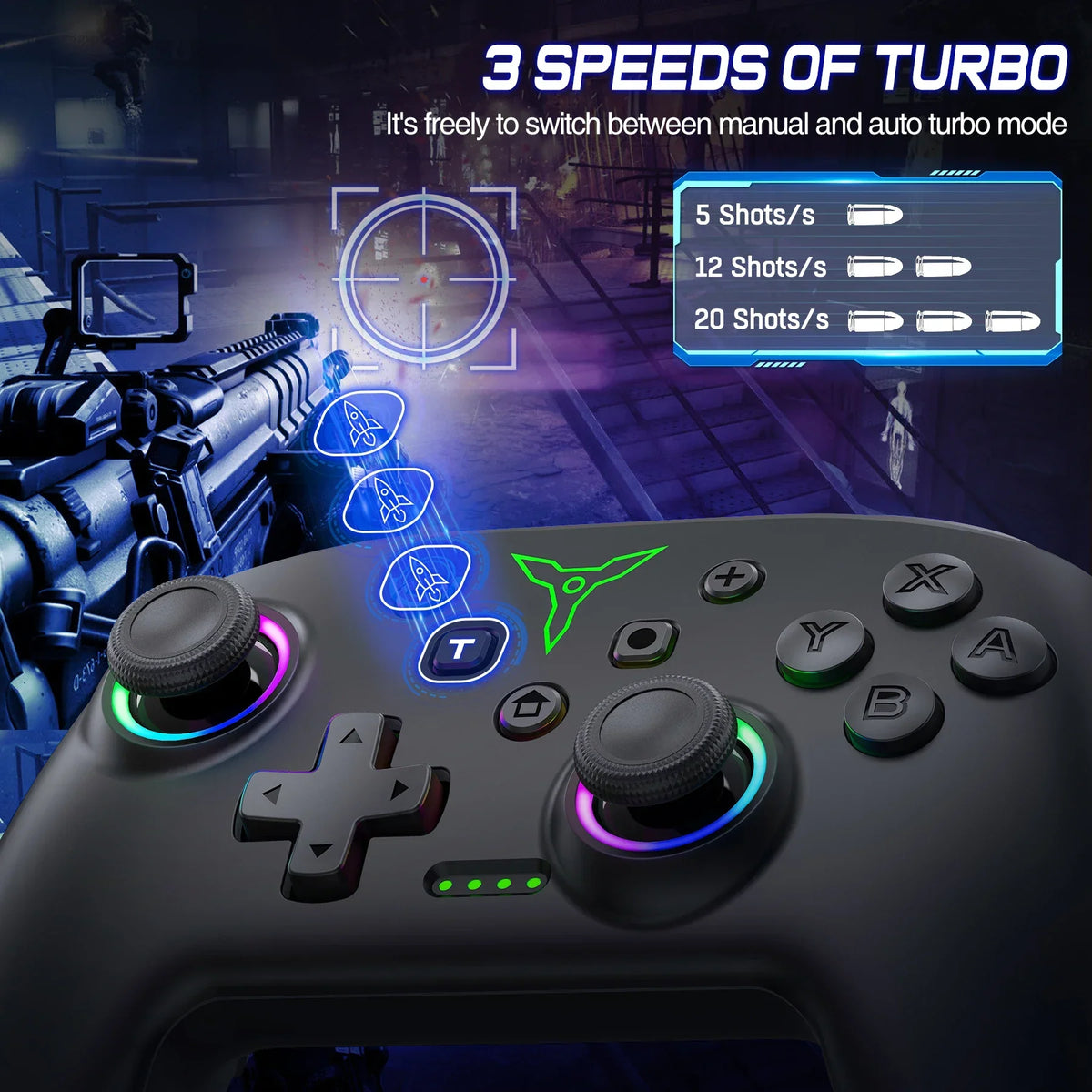 BEBONCOOL Q218 Wireless Controller for Switch OLED Lite PC