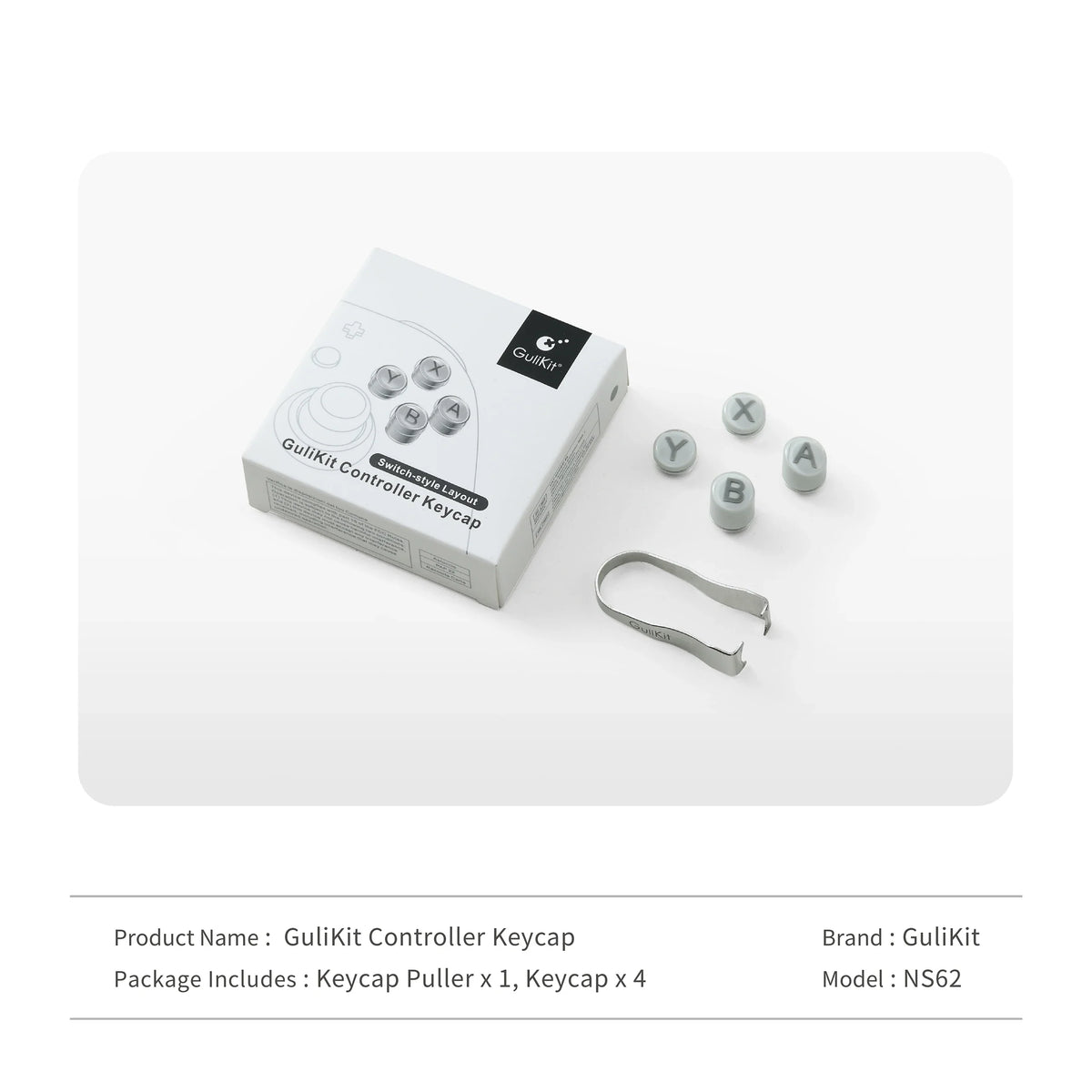 GuliKit KK3 Replacement Keycaps, Switch Layout B A X Y Buttons