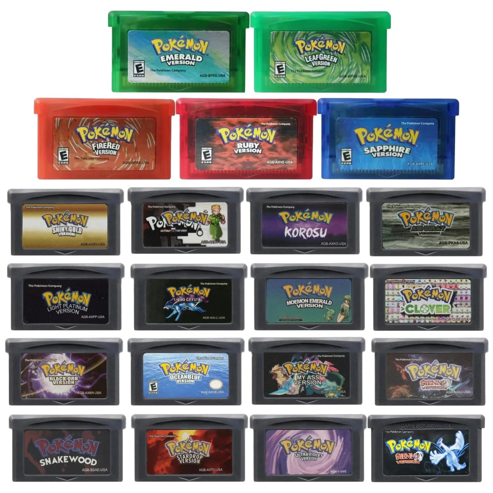 Pokémon GBA Reproduction Cartridge, 21 Fan-Made Game Styles