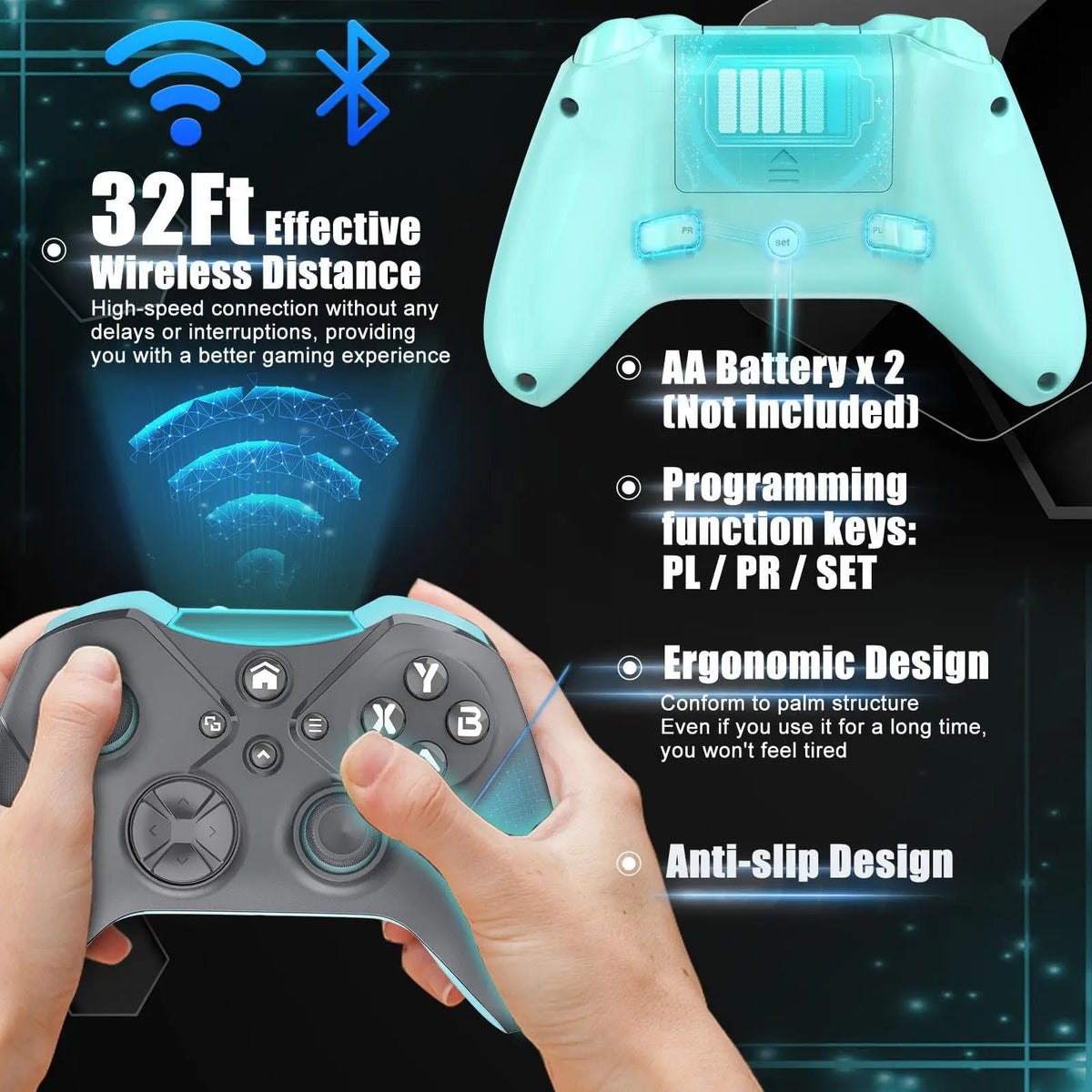 Bonadget Wireless Controller for Xbox One Series X/S PC Turbo