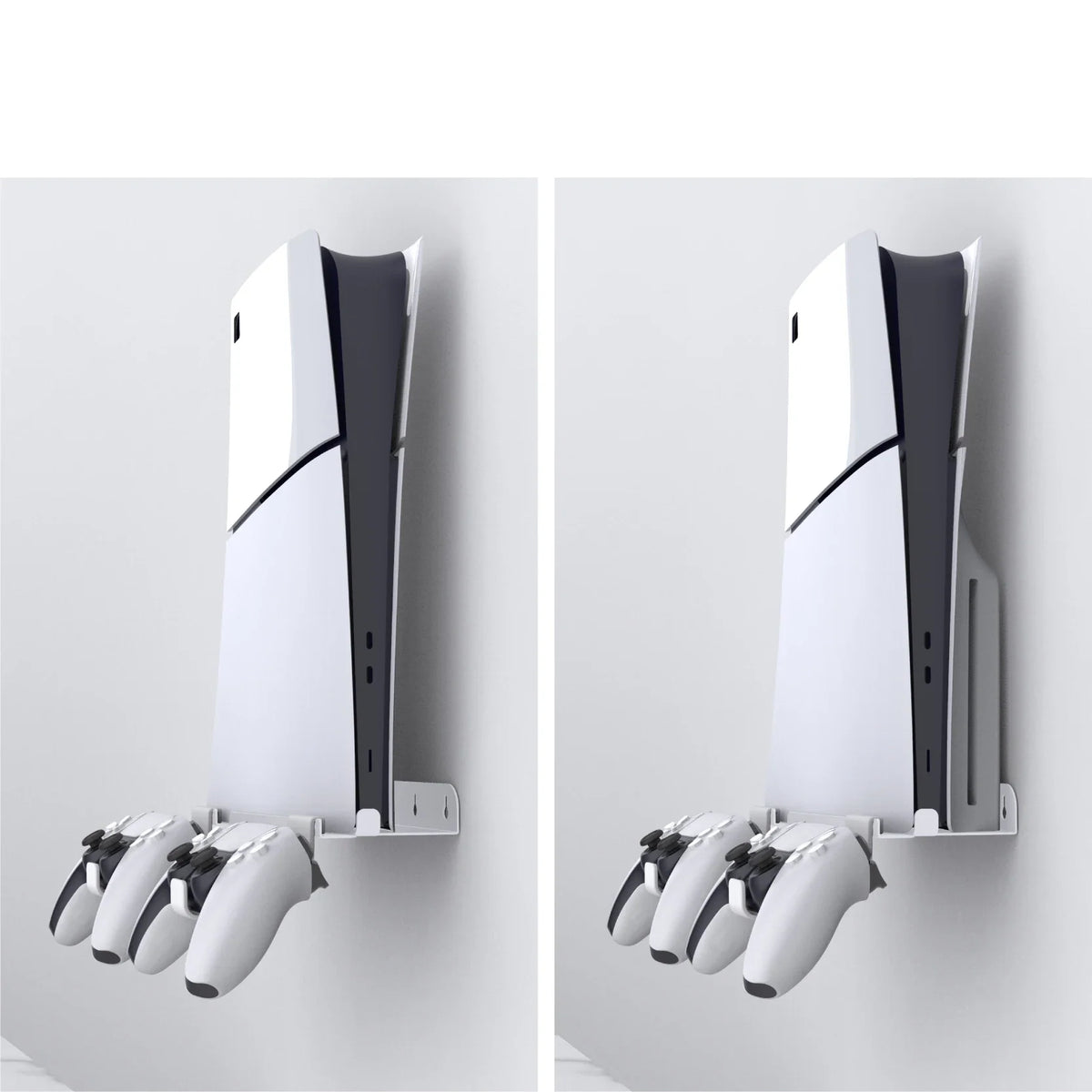Wall Mount Bracket Base with Controller Holder Wall Hanging Stand for PS5 Pro/for ps5 Slim Digital Edition and Disc Edition