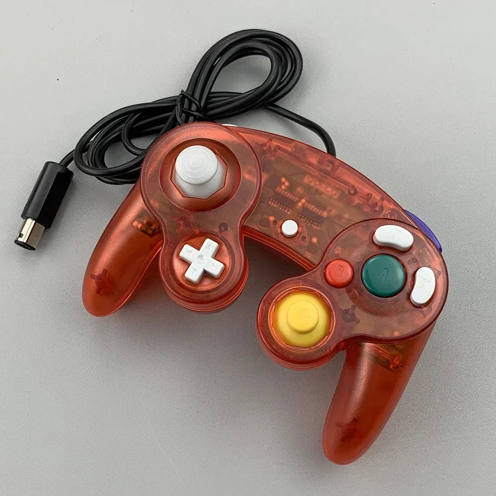 Transparent for GameCube For NGC Gamepad One Button Wired Game Controller Joystick for NGC Game Console