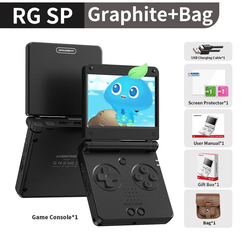 Anbernic RG SP Flip Handheld Game Console, 3.4-Inch IPS, 3300mAh