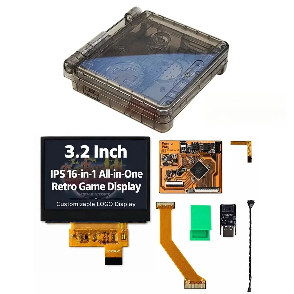 FunnyPlaying IPS V5 LCD Kit for GBA SP, 3.2" Laminated 960x640