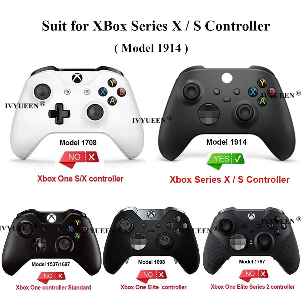 IVYUEEN 2 Sets RB LB Bumpers Buttons for Microsoft XBox Series X S Controller Trigger Button Middle Holder with Screwdriver Tool