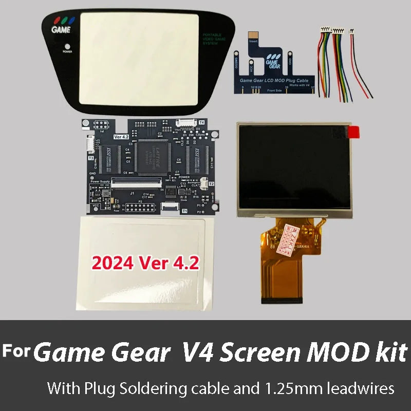 For SEGA Game Gear GG Console V4.2 LCD Screen HighLit Full Display VGA Out Mod Highlight Adjustable Brightness LCD Kits