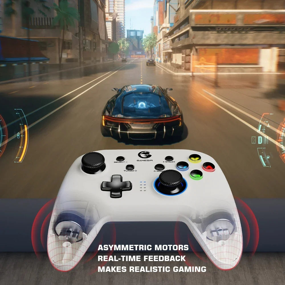 GameSir T4 Pro White Bluetooth Controller for Switch, PC, Phone