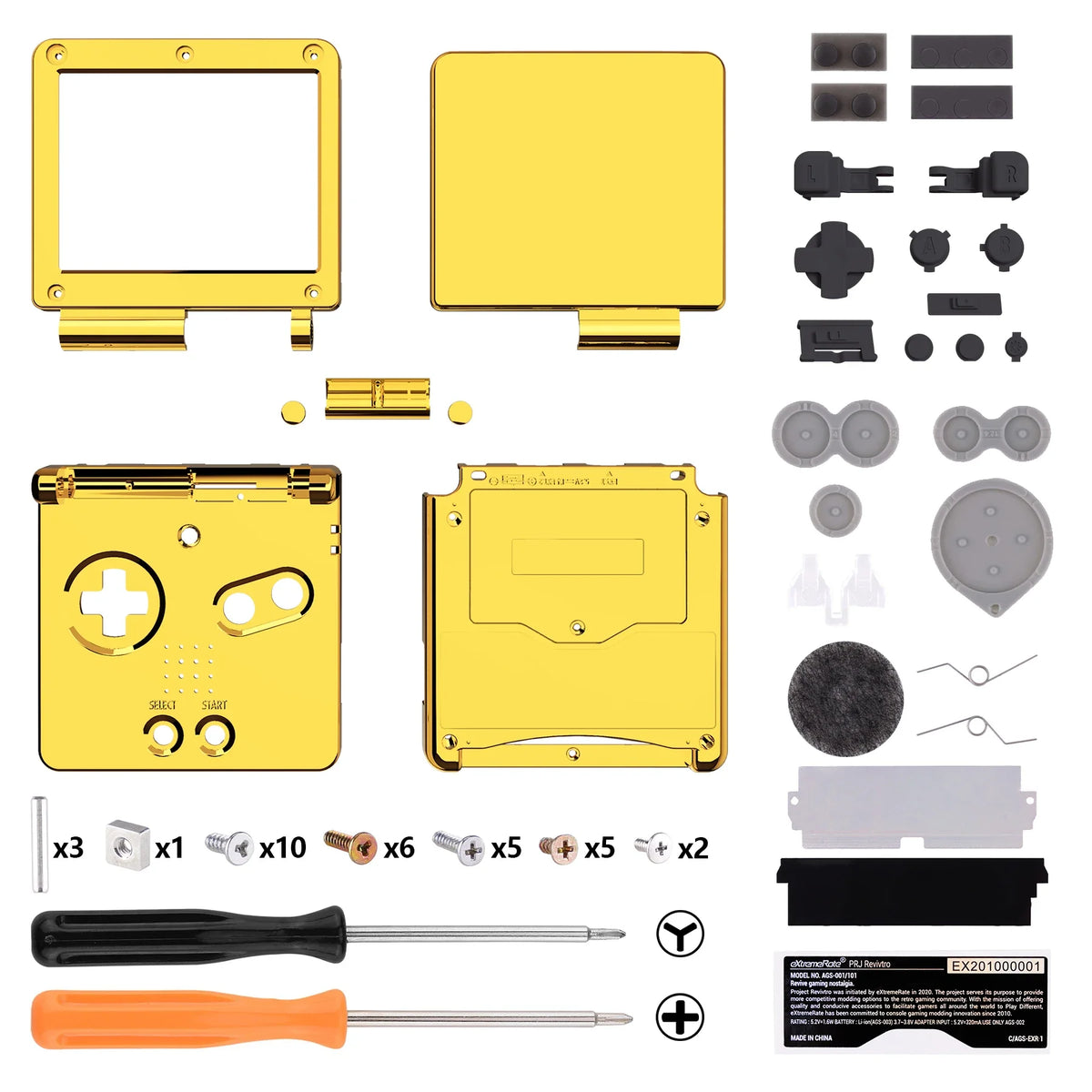 eXtremeRate IPS Ready Shell for GBA SP, IPS & Standard LCD