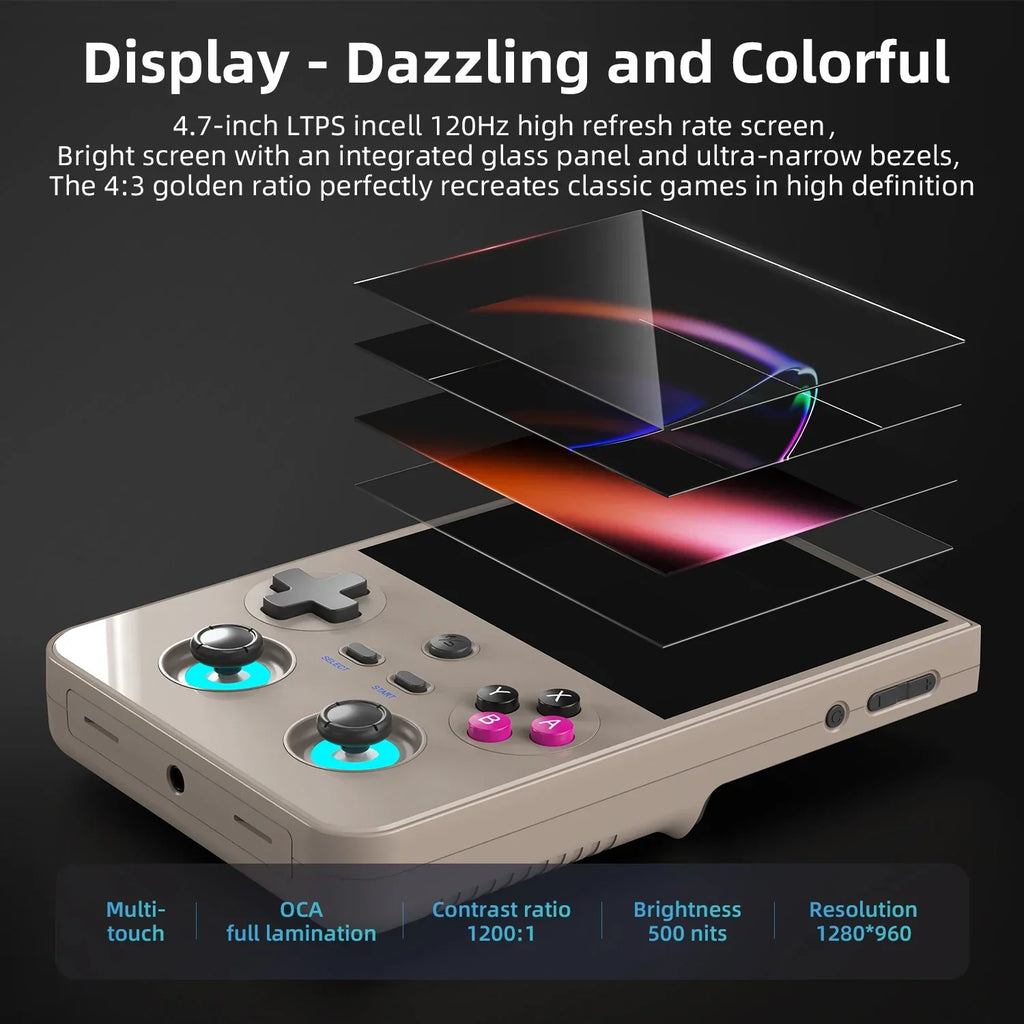 Anbernic RG477V Retro Handheld Video Game Console 4.7 LTPS In-Cell display Android14 5G SOC chip Video Player PSP PS2 RG 477V