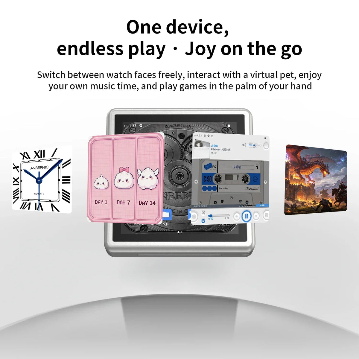 Anbernic RG Rotate Android Handheld, 3.5-inch Rotating Screen