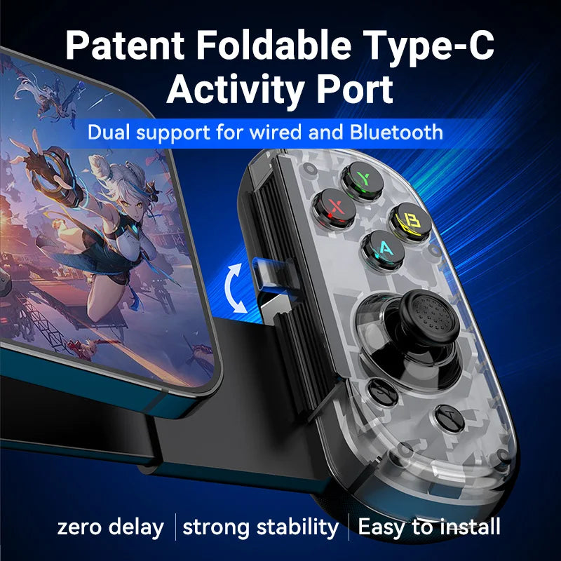 BSP-D6mini Foldable Wireless Controller for Switch, PC, Android