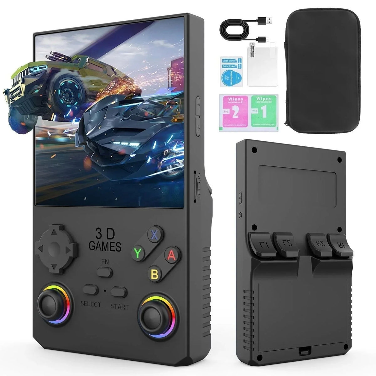 POWKIDDY V40 Retro Handheld Game Console 3.5/4-Inch IPS