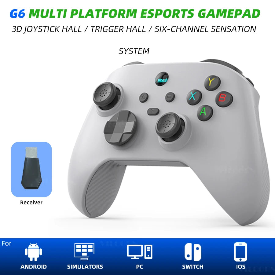 VILCORN G6 Wireless Hall Controller for Phone, PC and Switch