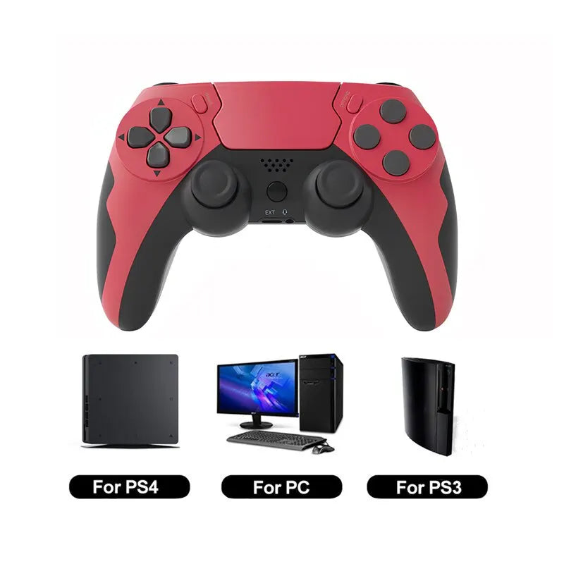 GAMINJA P48 Wireless Gamepad with Six Axis Gyroscope Game Controller For PS4 PS3 Console Win 7 8 10 Dual Vibration PC Joystick