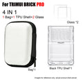 Portable Storage Bag TPU Case with Screen Protectors for TRIMUI BRICK PRO Game Console Tempered Glass Protectors Kit Accessories