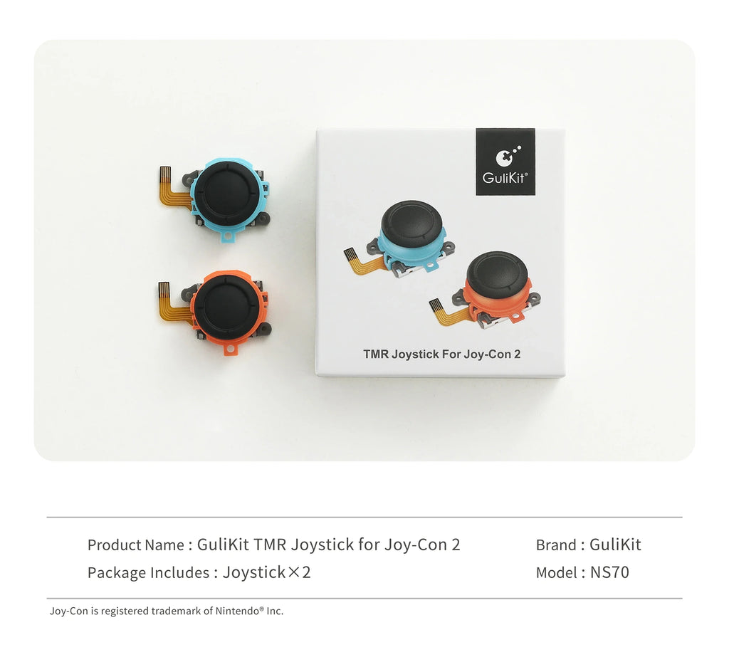 GuliKit TMR Joystick for Switch 2 2025 No Drifting Stick for Joy-Con 2 NS2 Game Console Repair Replacement & Upgrade