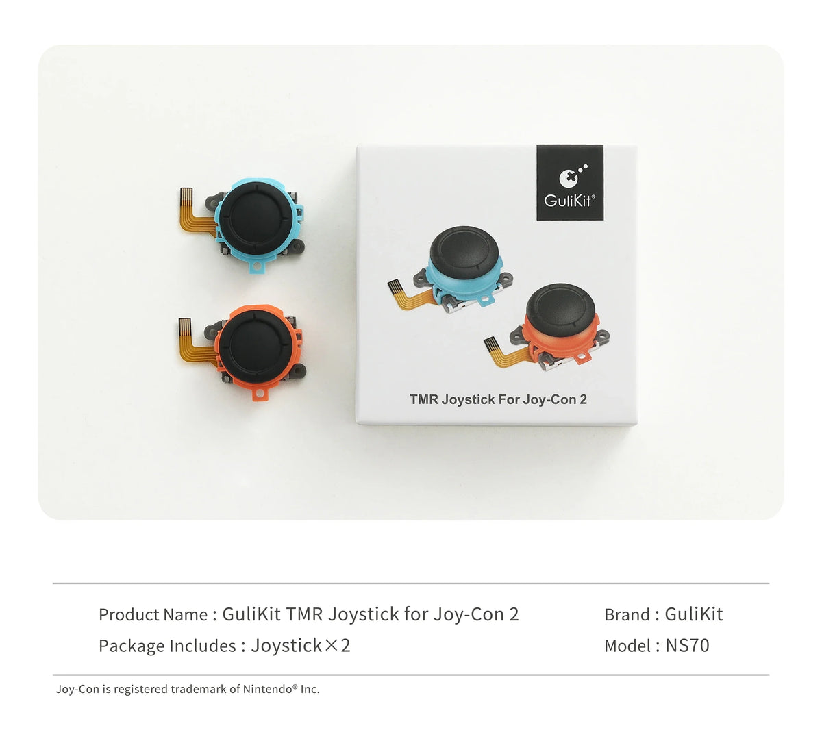 GuliKit TMR Joystick for Switch 2 2025 No Drifting Stick for Joy-Con 2 NS2 Game Console Repair Replacement & Upgrade