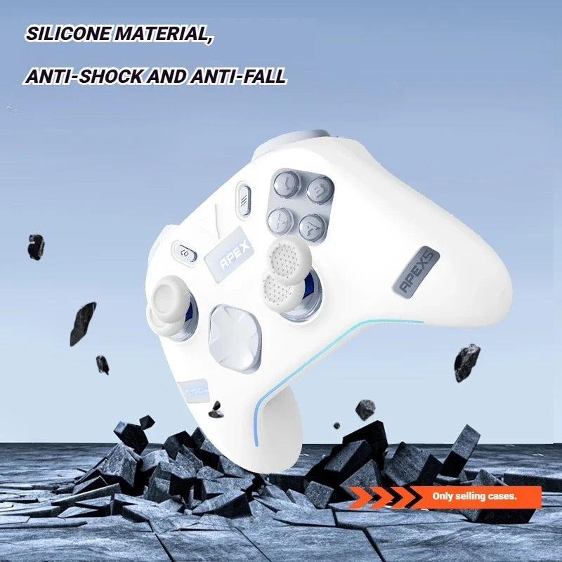 For Flydigi Apex 5 Game Controller Protective Silicone Case With 4Pcs Joystick Caps Soft Case APEX 5 Game Controller Accessories