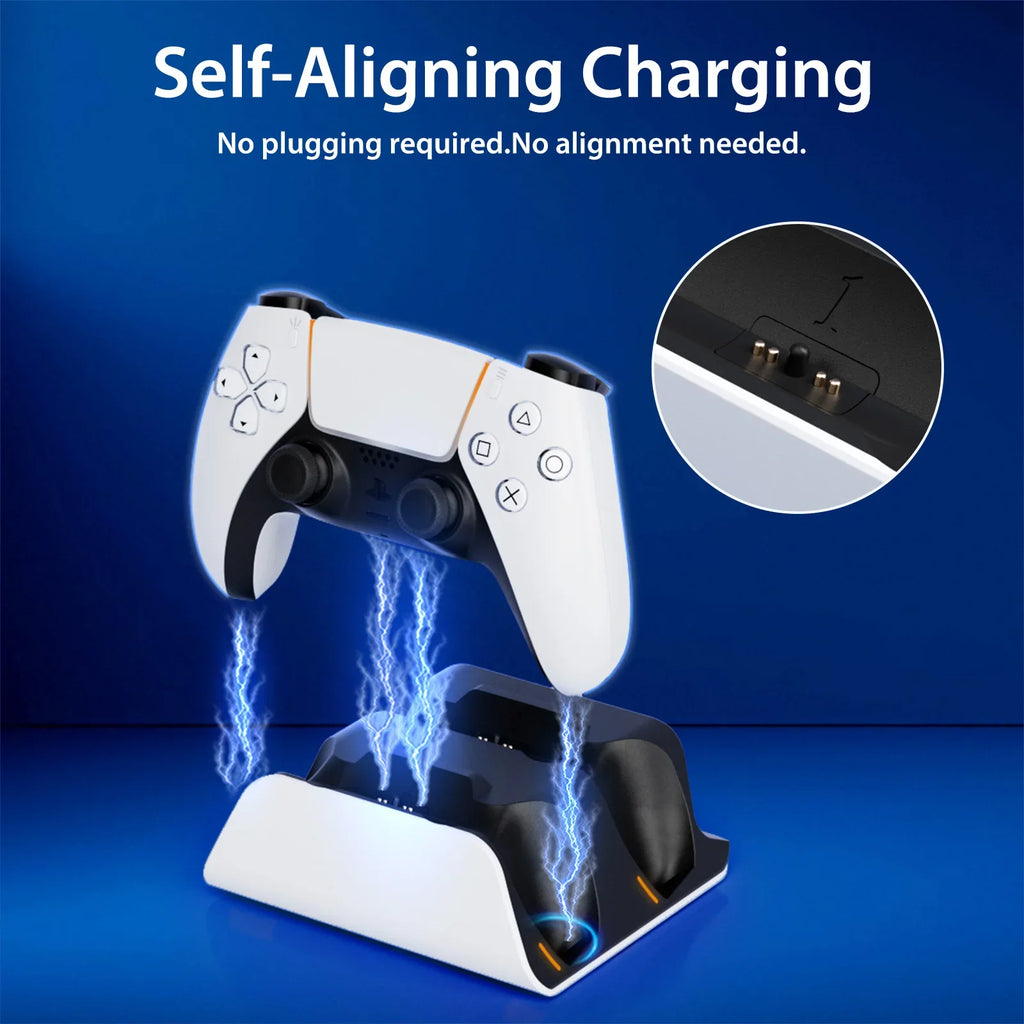 Dual Fast Charging Dock for PS5 Controller Charger Station with LED Indicator Gamepad Charging Stand PlayStation 5 Accessories