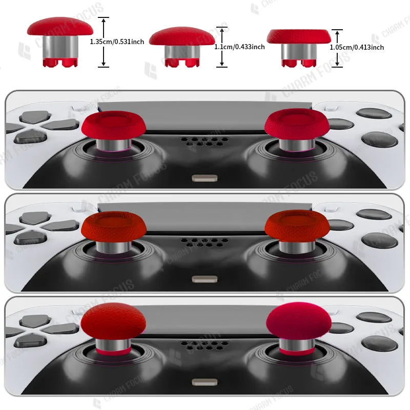 6 Analog Joystick Thumbsticks for PS5 Edge Controller Replacement Thumbstick Controller Custom Analog Joysticks Three Heights