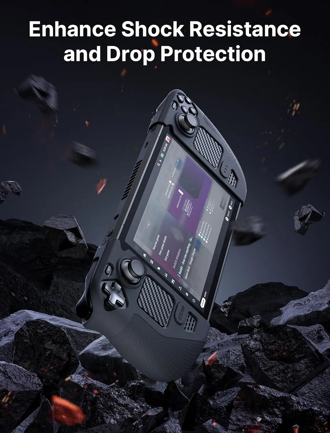 Steam Deck Silicone Grip Case with Left and Right Sleeves