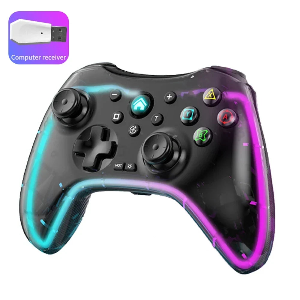 Wireless Controller for PS4 PS3 PC with RGB Lighting, Bluetooth