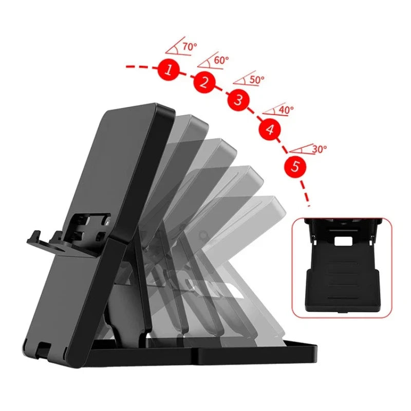 Adjustable Foldable Portable Game Console Stand for Switch 2, Switch OLED, Switch Lite, Multi-angle Display Holder