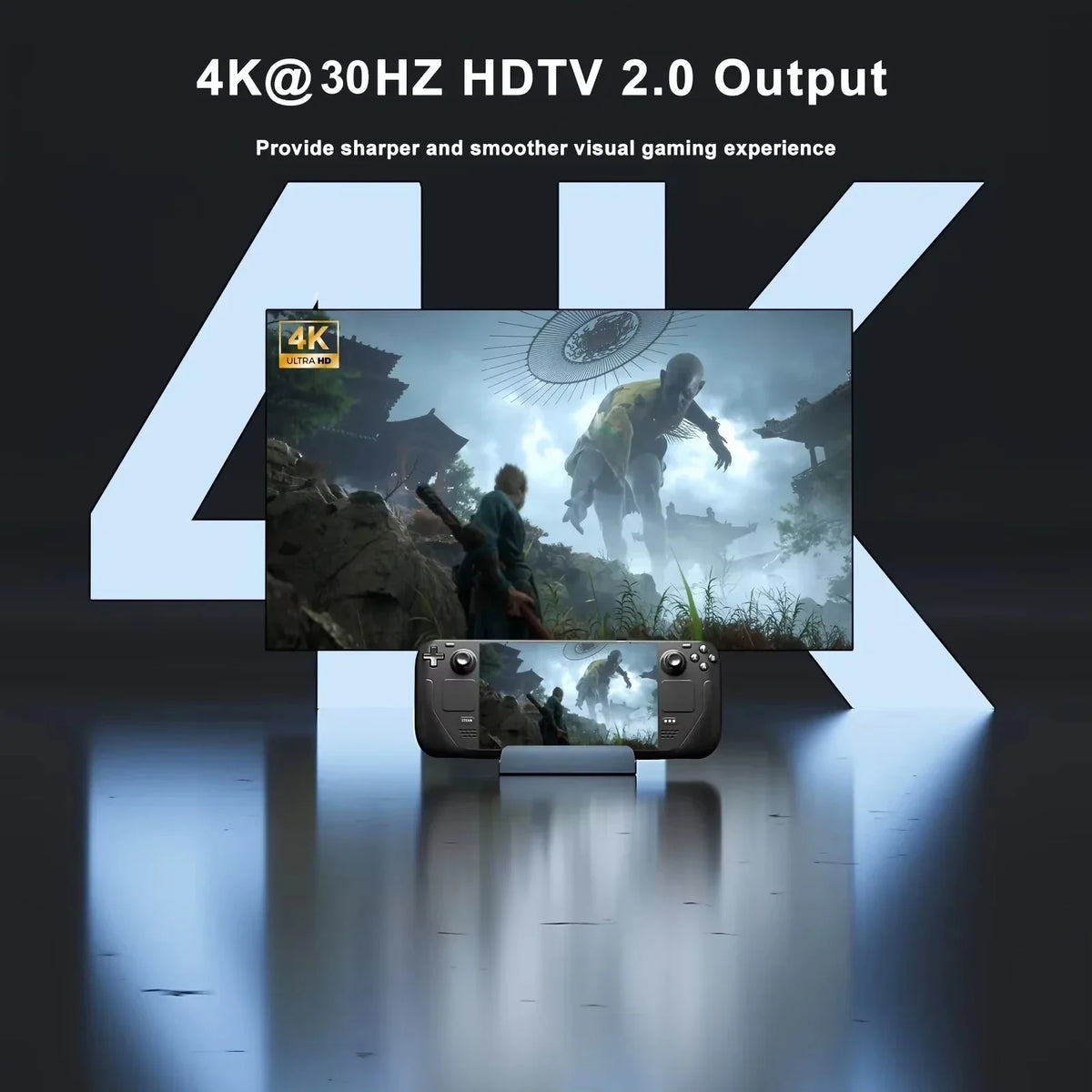 KEBIDUMEI 6-in-1 Steam Deck Dock, 4K@60Hz HDMI, 3 USB, 100W PD