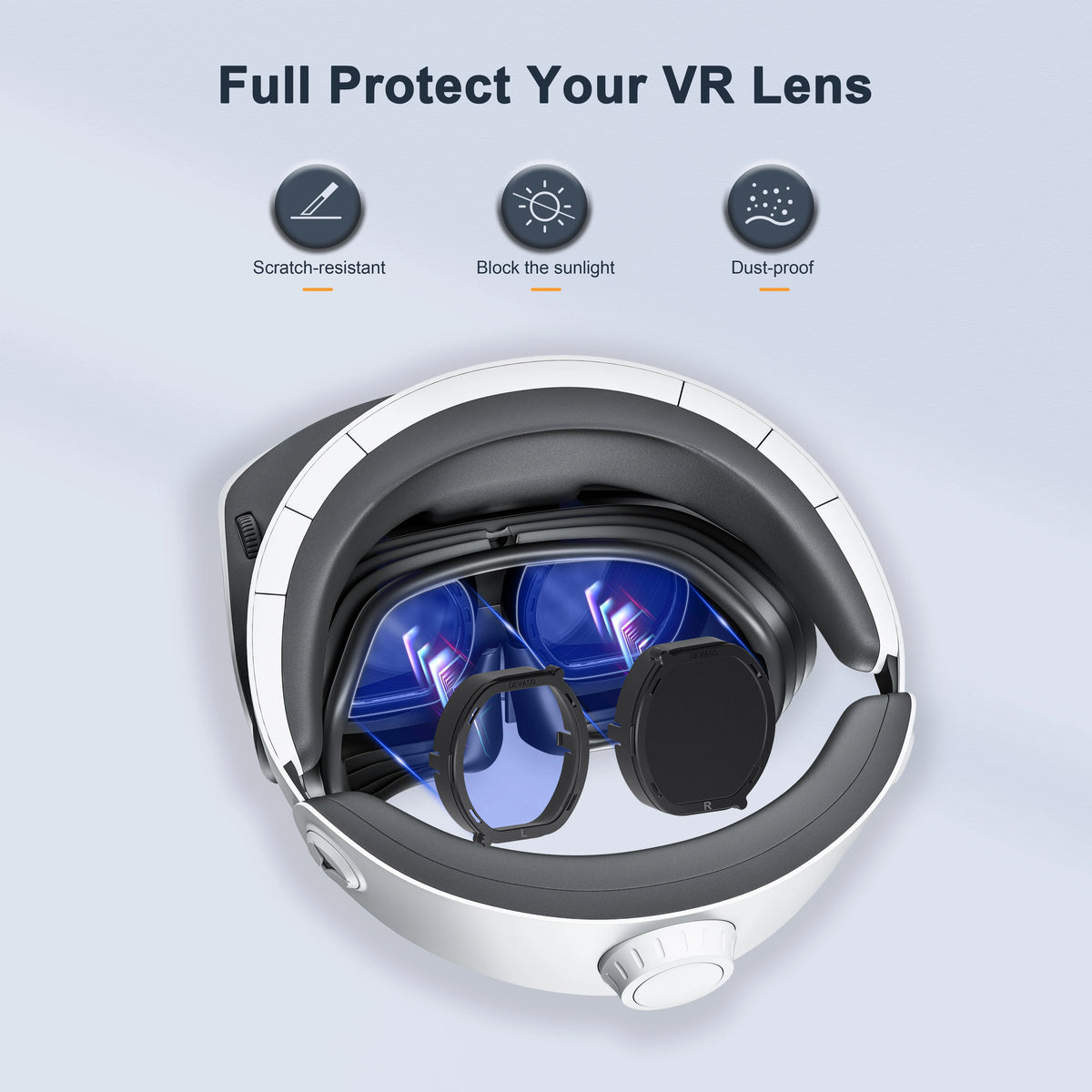 Lens Protector Cover Kit for PSVR2, Protector Accessories Compatible with Playstation VR2, Glasses Spacer Anti-Scratch Ring