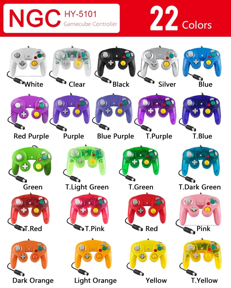 Wired GameCube NGC Controller Gamepad, Vibration, HY-5101