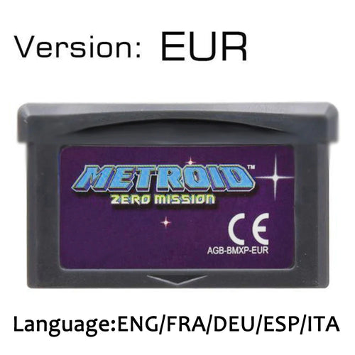 -Metroid GBA Game Cartridge 32 Bit Video Game Console Card  Fusion Zero Mission USA EUR Version for GBA/NDS