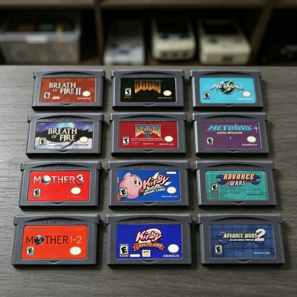 40+ Styles GBA Game Cartridge Cards USA English Version for Game Boy Advance GBA SP DS Lite Vintage Game Collection Gift