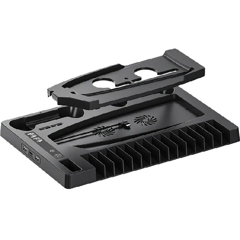 PS5 Cooling Stand with Dual Fans, Charger and Storage Rack
