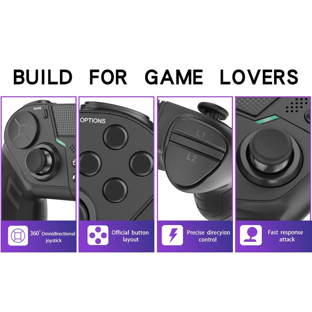 AyeBeau NS53R Bluetooth Controller for PS4, PS3, PC, Android