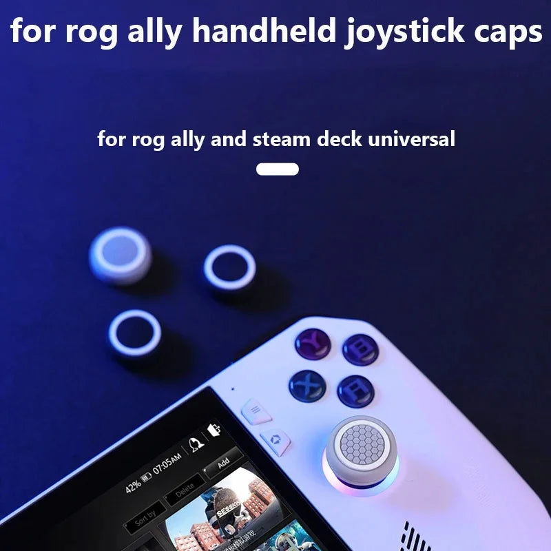 for Steam Deck Game Controller Stick Thumb Grip for Asus ROG Ally Handheld Console 4pcs Silicone Rocker Caps Joystick Cover