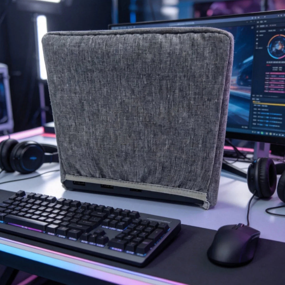 Dust Cover for Steam Machine, Breathable Nylon Fabric Protective Sleeve for Gaming Console, Home Entertainment Accessory