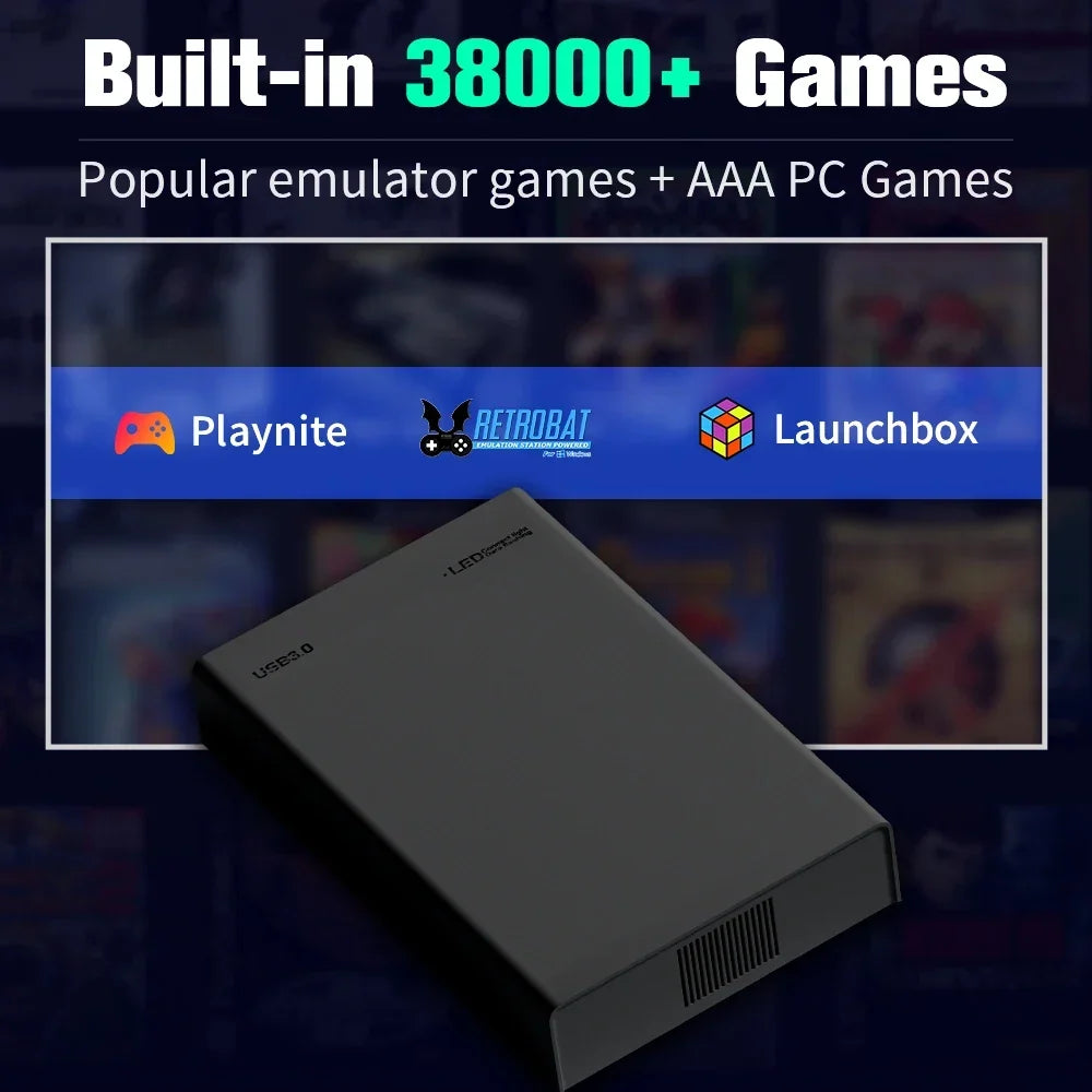 Popular Emulators Game Consoles&Game Hard Drive With 38000+ Games For PS3/PS2/Xbox/Saturn/Switch/Gamecube Plug&Play for WIN PC