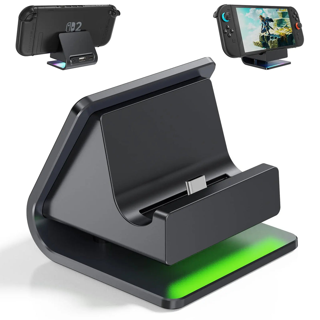AOLION Nintendo Switch 2 Fast Charging Stand, RGB Light