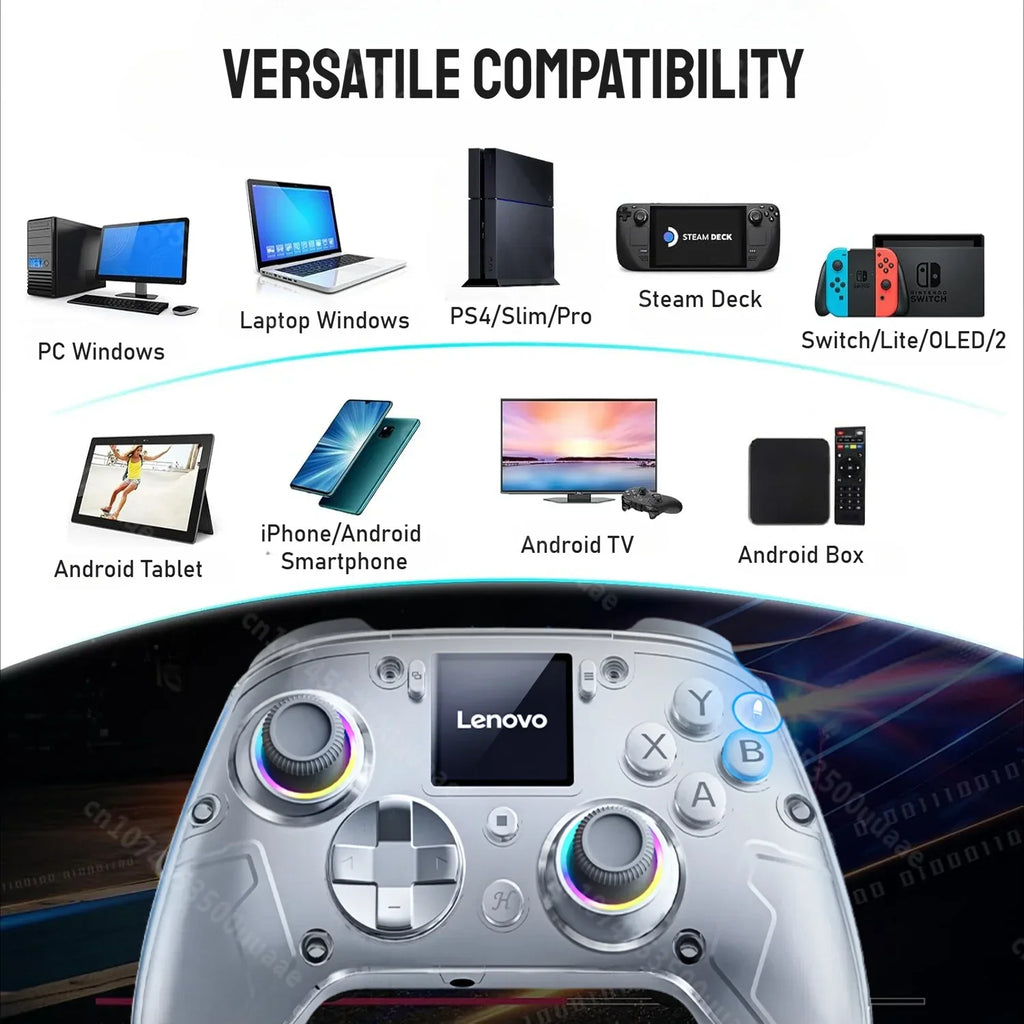 Lenovo X01 Smart Screen Wireless Gamepad, Dual Hall Joystick