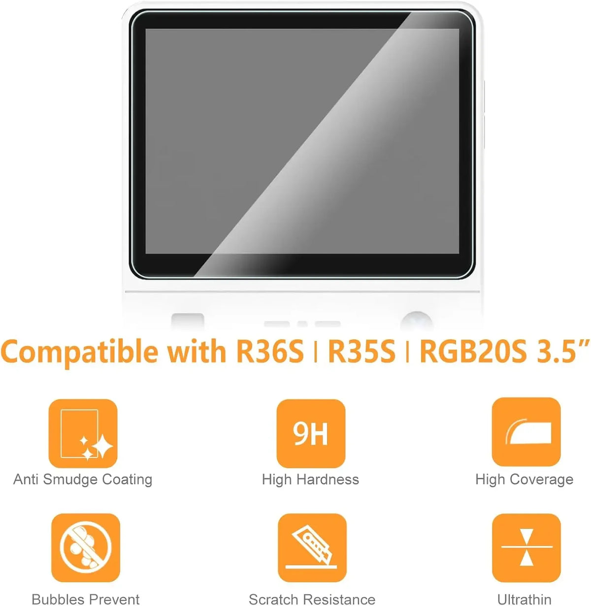 R36S R35S K36 EVA Storage Case with Tempered Glass Screen Protector