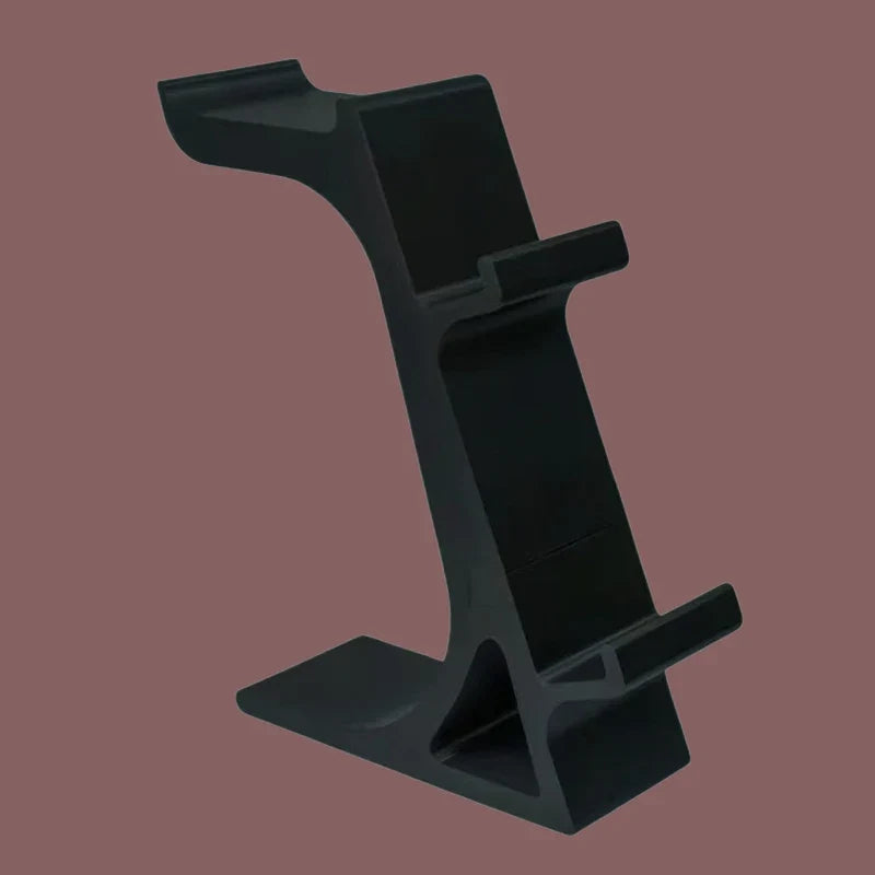 3-in-1 PS5 Controller Stand For Desk With Headset Holder Gaming Organizer For 2 Gamepads & 1 Headphone Non-Charging Desktop Dock