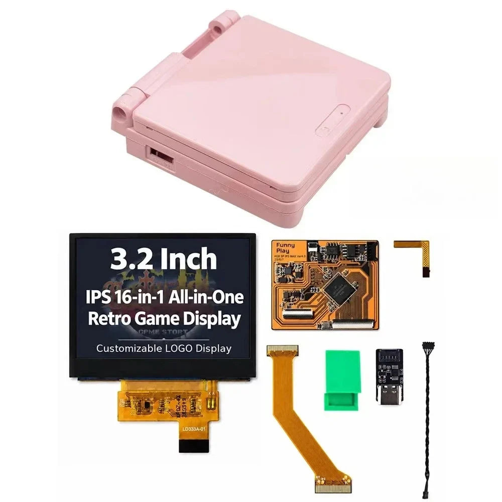 FunnyPlaying IPS V5 LCD Kit for GBA SP, 3.2" Laminated 960x640