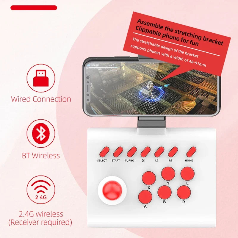 Arcade Gamepad Bluetooth Controller for Switch/PS4/PS3/Android