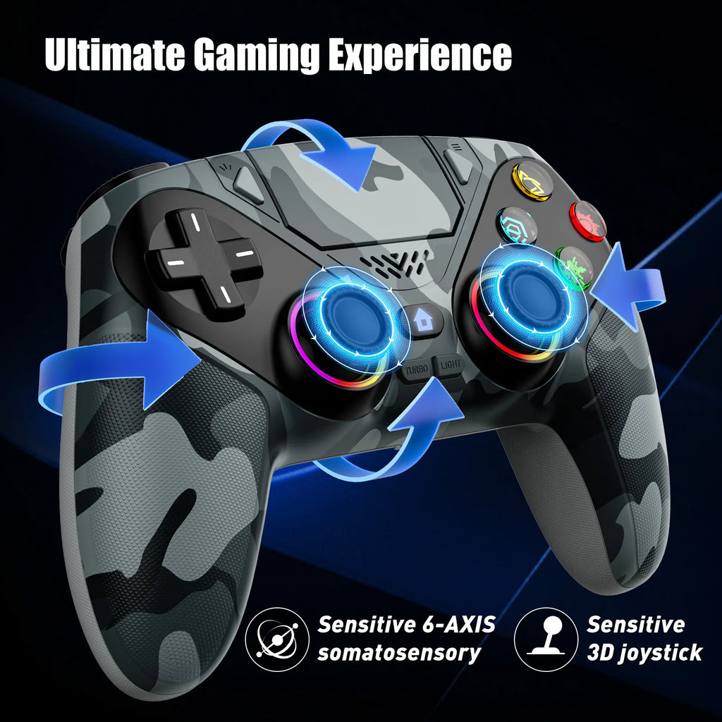 Wireless RGB For PS5/ps5 Slim controller accessories Console PS5 Controller Turbo Dual Sense Vibrate Programming Gamepad